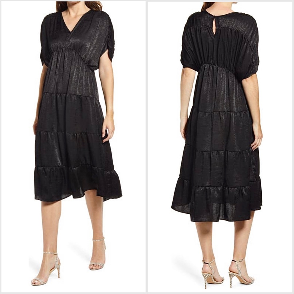 Elegant Black Midi Dress
